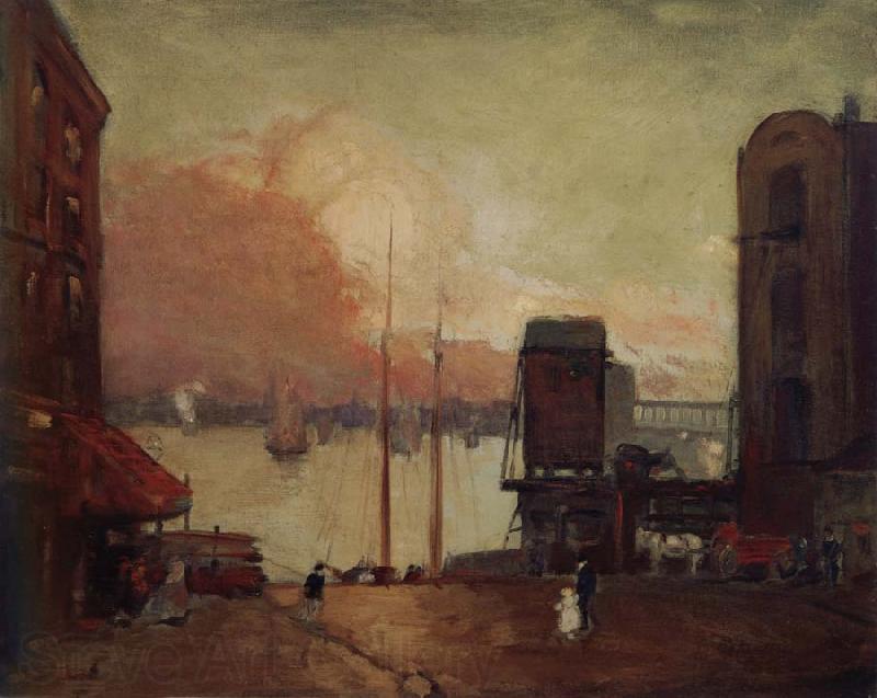 Robert Henri Cumulus Clouds,East River Norge oil painting art
